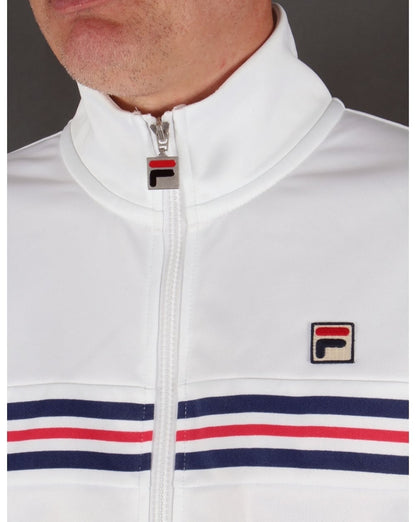 Fila Vintage Darios Trainingsjacke mit Streifen in Weiß