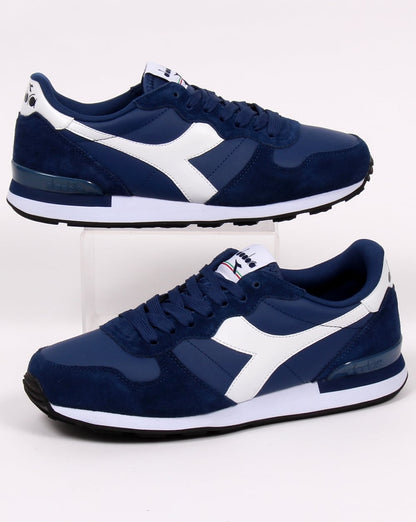 Diadora Camaro Ledertrainer Marineblau/Weiß