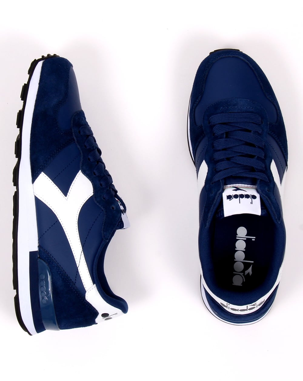 Diadora Camaro Ledertrainer Marineblau/Weiß