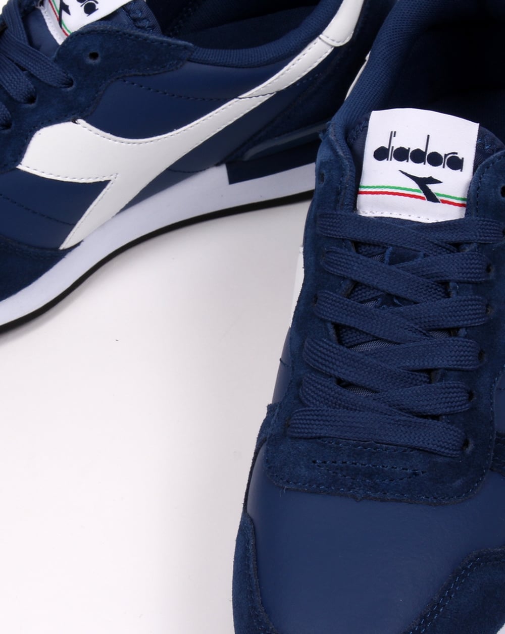 Diadora Camaro Ledertrainer Marineblau/Weiß