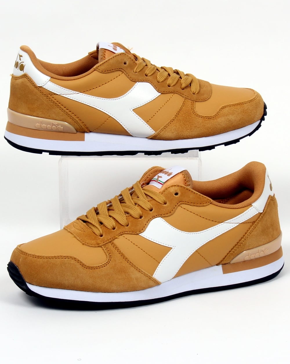 Diadora Camaro Leder-Sneakers Bernsteingold