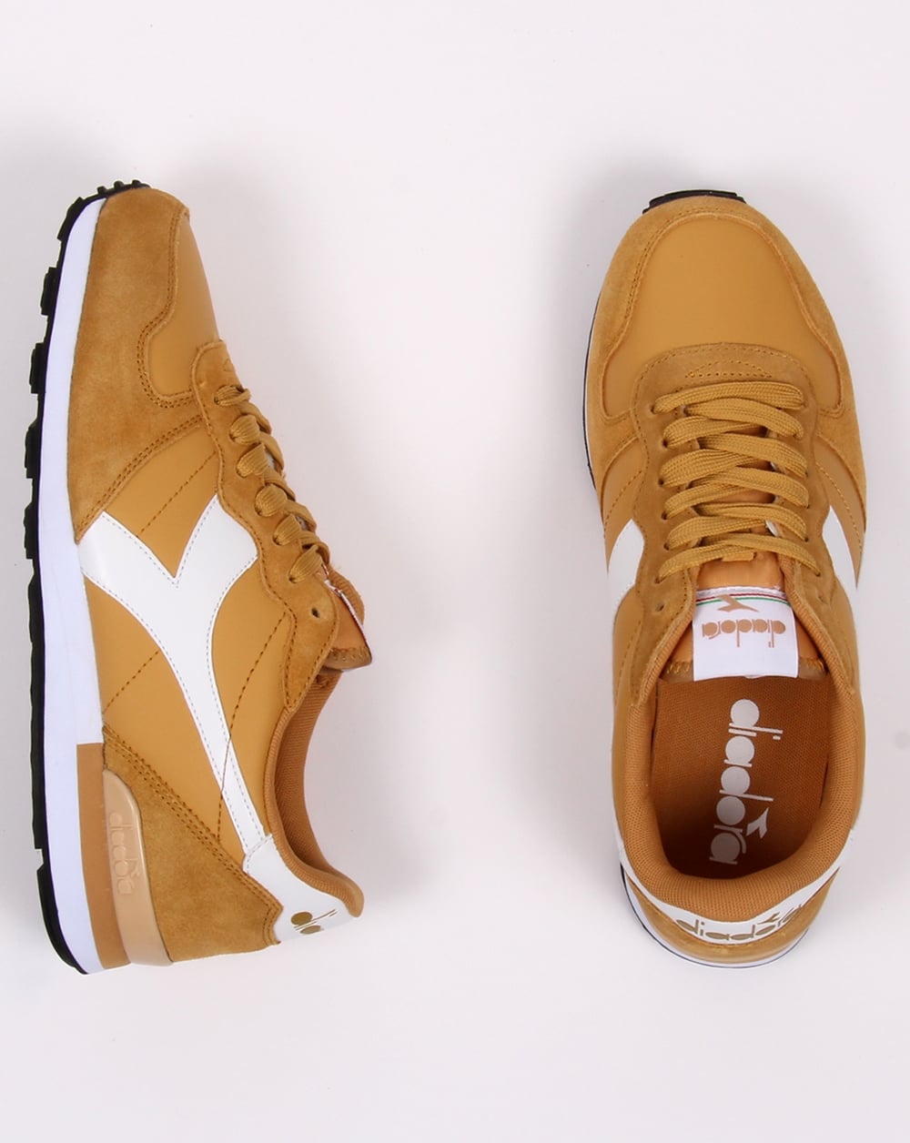 Diadora Camaro Leder-Sneakers Bernsteingold