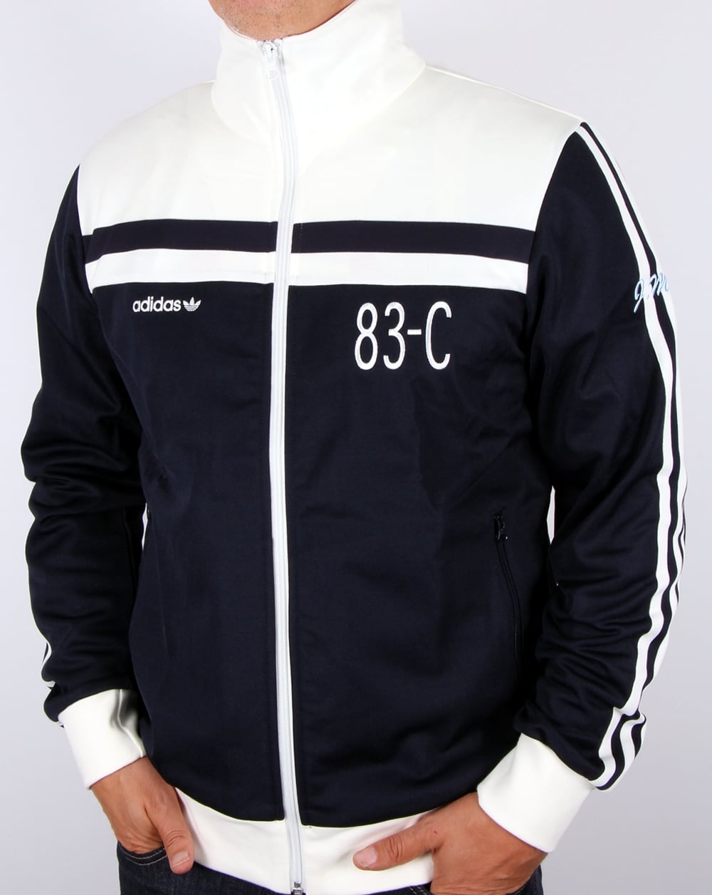 Adidas Originals 83-c Trainingsjacke Marineblau/Off-White