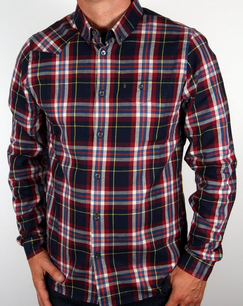 Luke Flannel check Shirt Navy