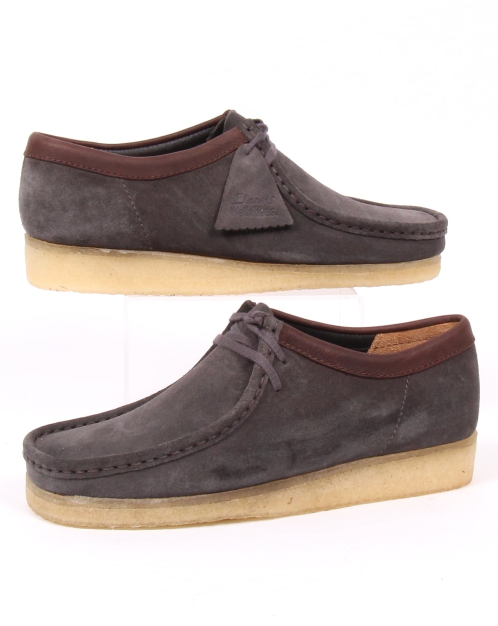 Clarks Originals – Wallabee – Schuhe aus dunkelgrauem Wildleder