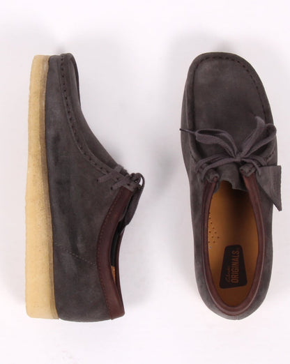 Clarks Originals – Wallabee – Schuhe aus dunkelgrauem Wildleder
