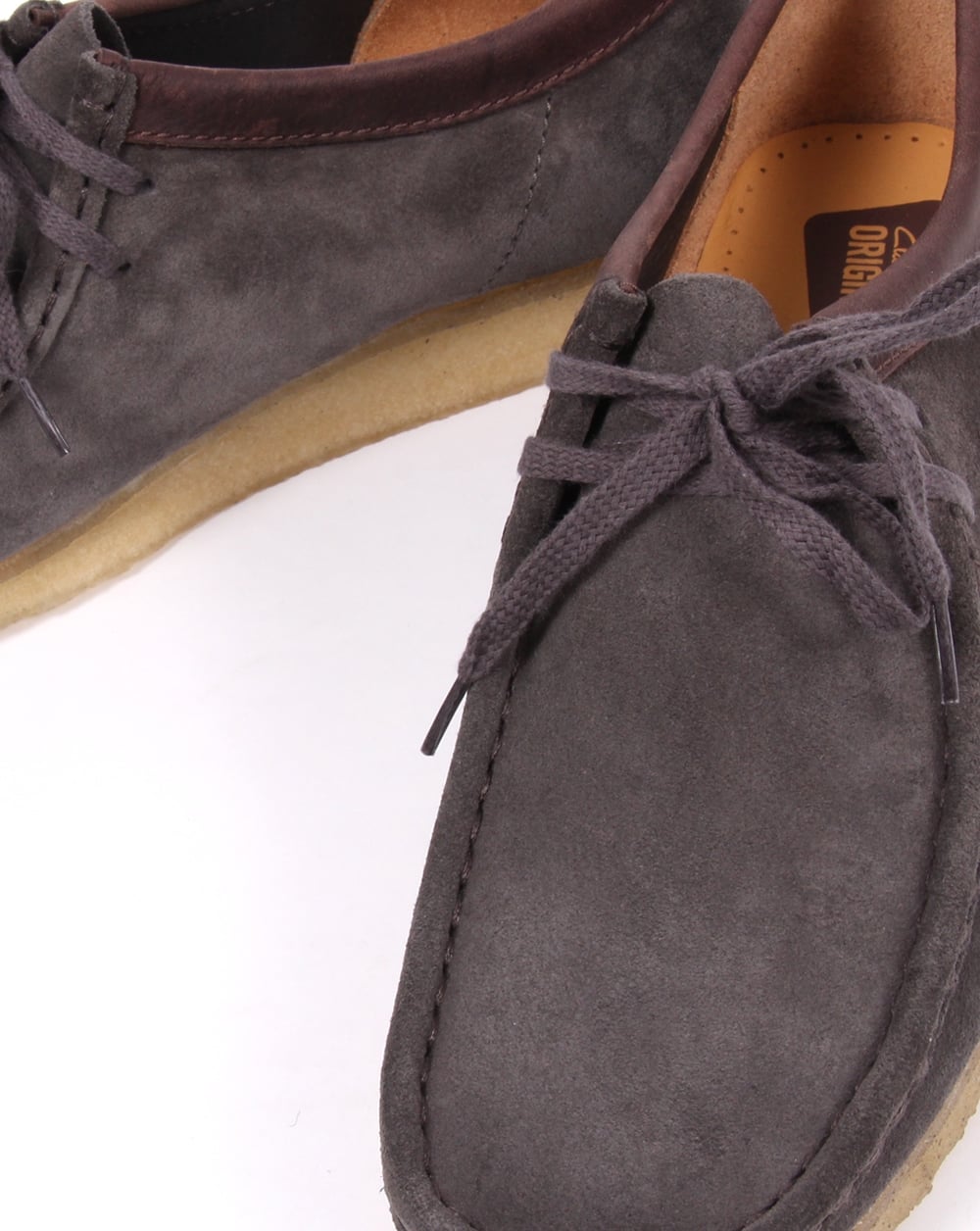Clarks Originals – Wallabee – Schuhe aus dunkelgrauem Wildleder