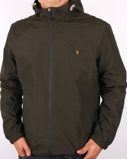 Farah – Newbern – Kapuzenjacke in tiefem Olivgrün