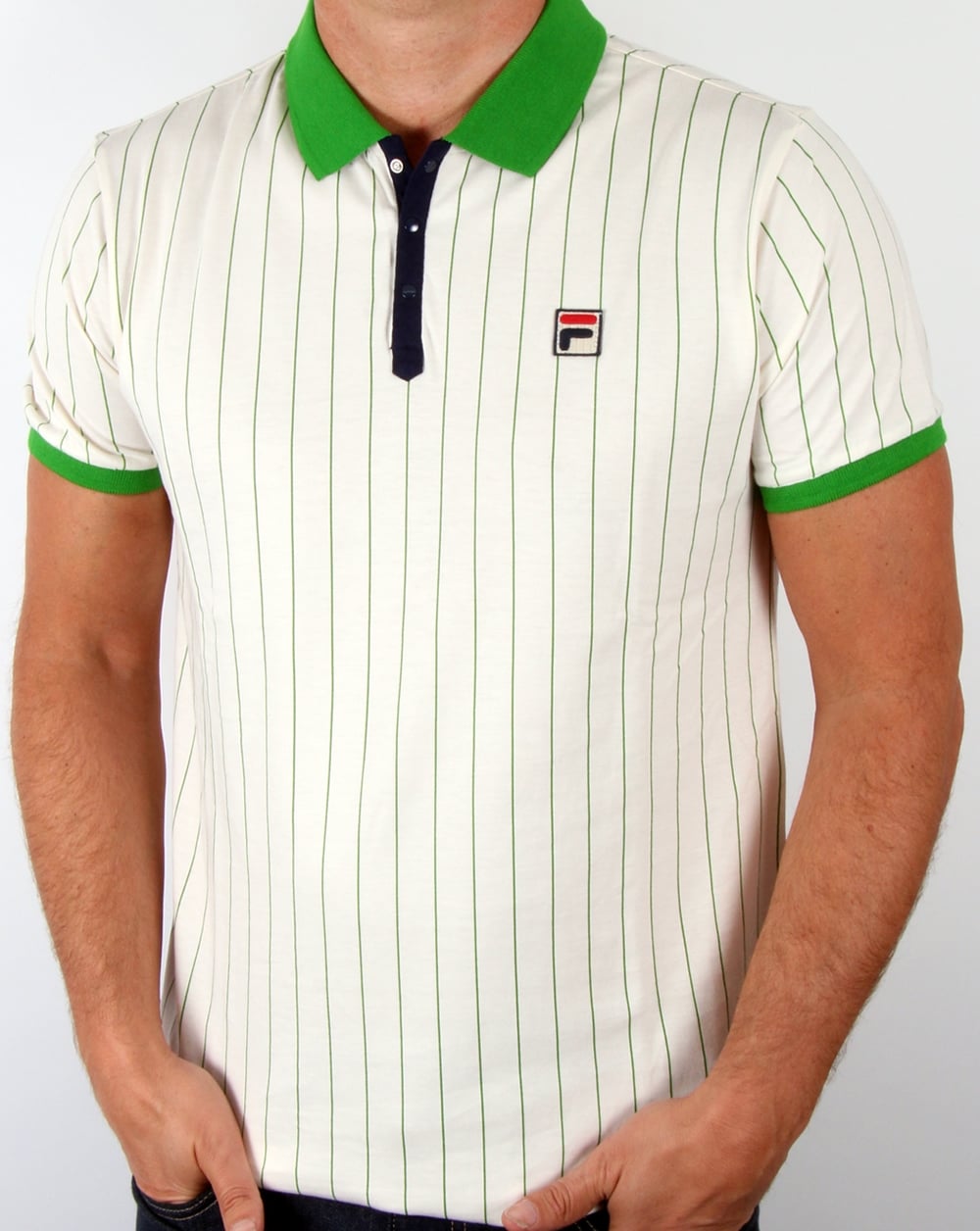 Fila Vintage Mk1 Settanta Poloshirt Gardenia/grün