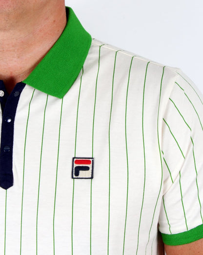Fila Vintage Mk1 Settanta Poloshirt Gardenia/grün