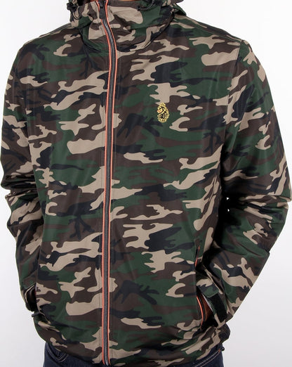 Luke Raleigh Kapuzenjacke Olivgrün Camo