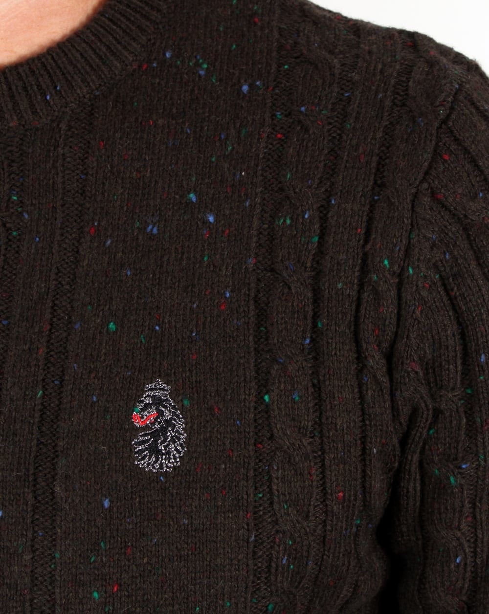 Luke Hortens Fleckpullover Oliv