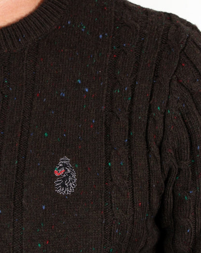 Luke Hortens Fleckpullover Oliv