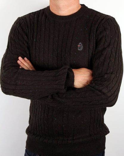 Luke Hortens Fleckpullover Oliv