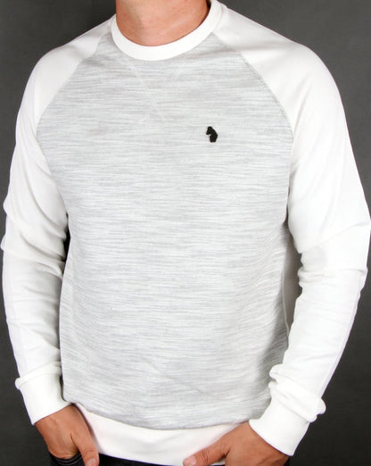 Luke – Spaced Guy – Sweatshirt aus Mischgewebe in mittelgrau meliert
