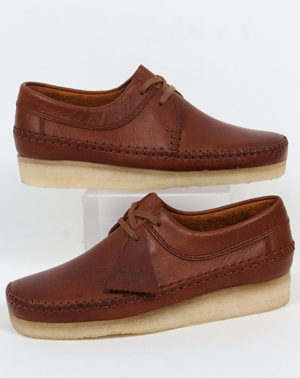 Clarks Originals – Weaver – Hellbraune Lederschuhe