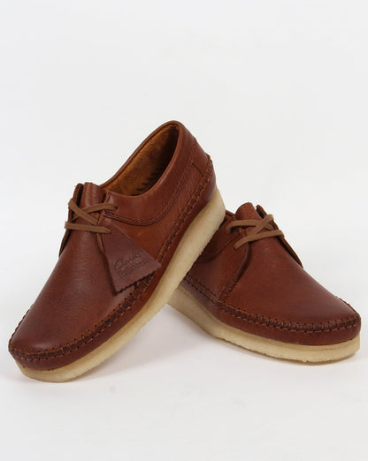 Clarks Originals – Weaver – Hellbraune Lederschuhe