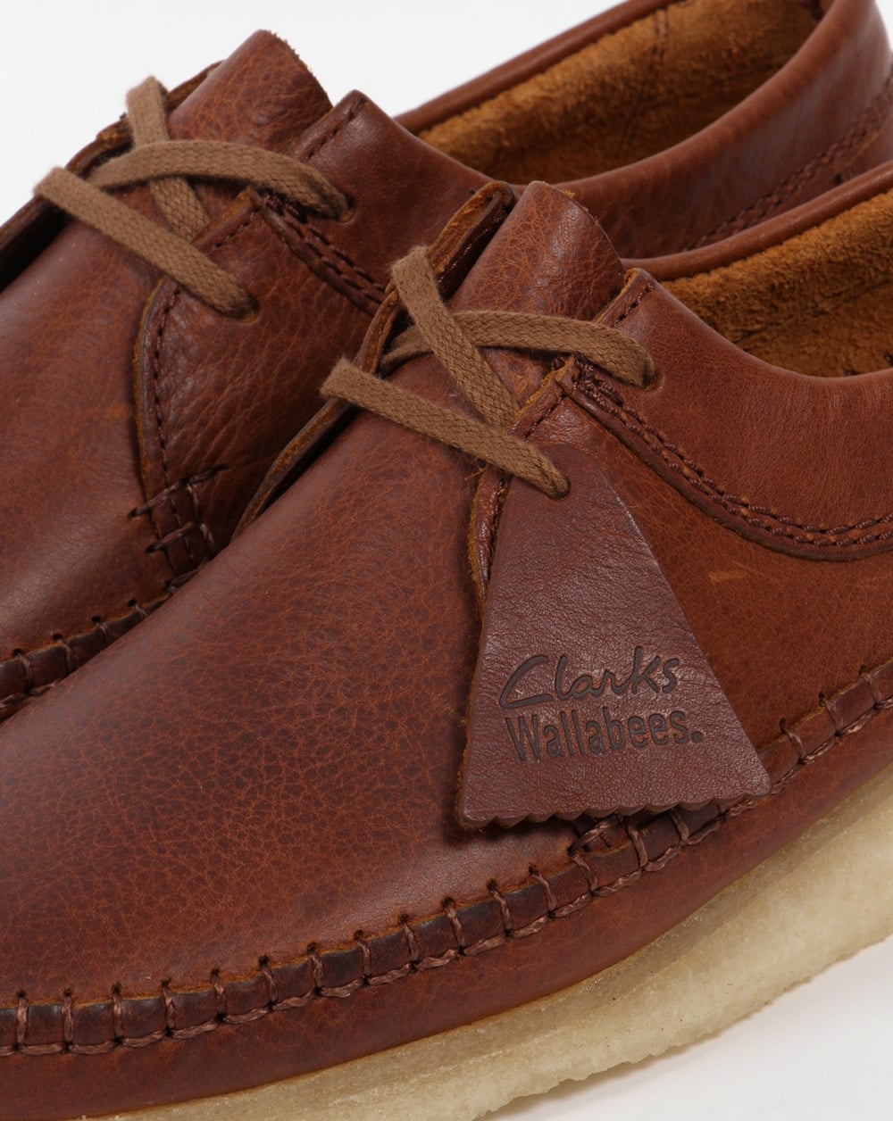 Clarks Originals – Weaver – Hellbraune Lederschuhe