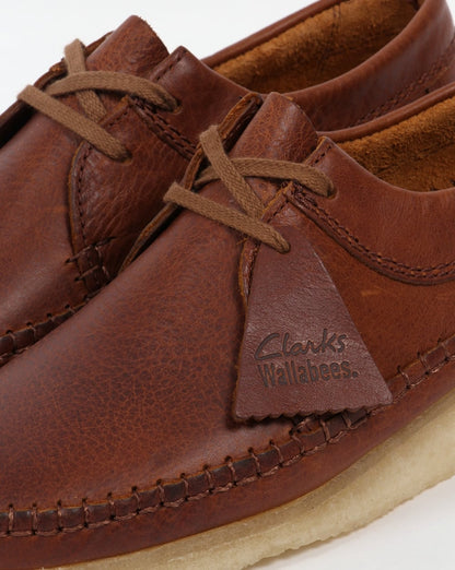 Clarks Originals – Weaver – Hellbraune Lederschuhe
