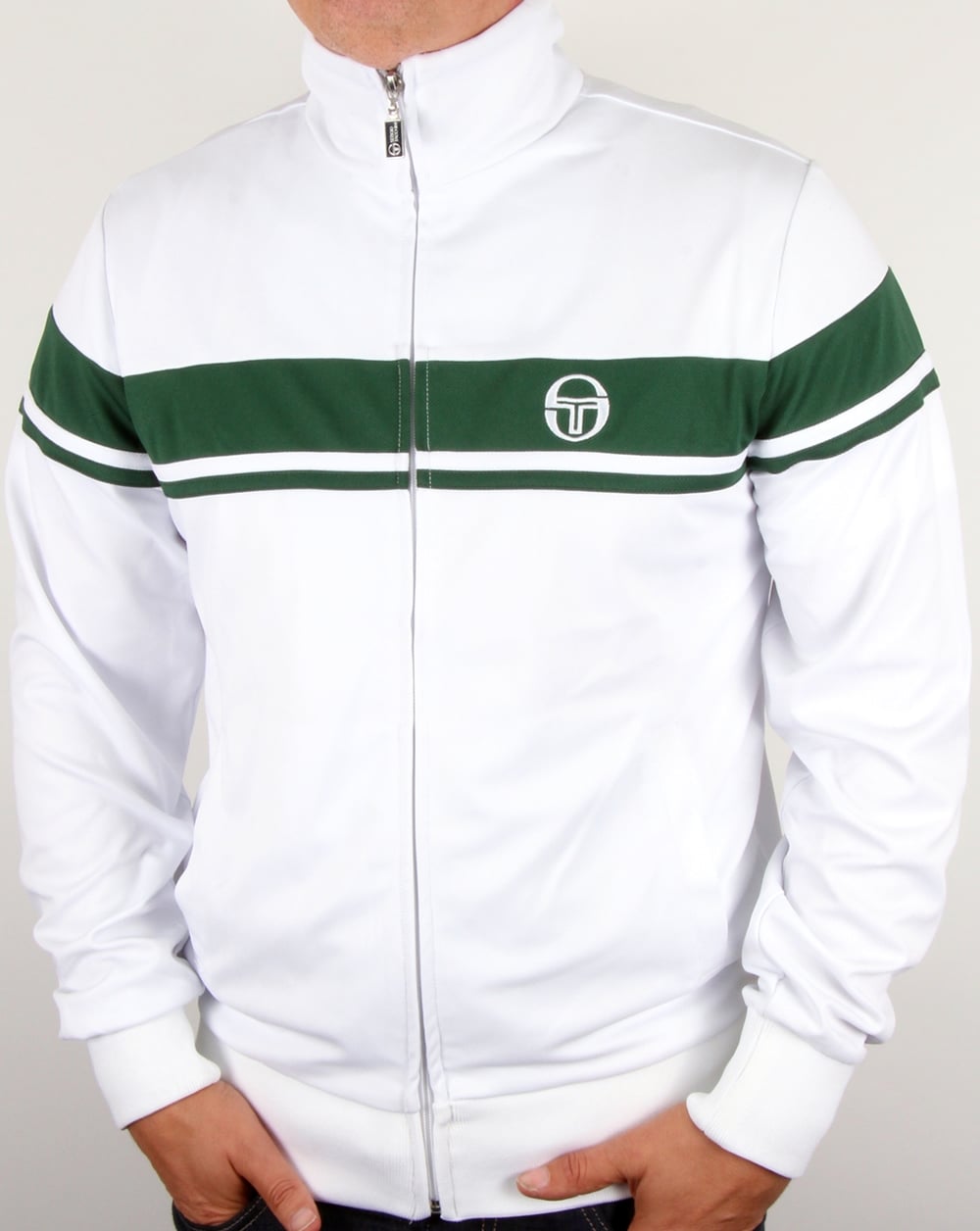 Sergio Tacchini Masters II Trainingsjacke Weiß/Grün