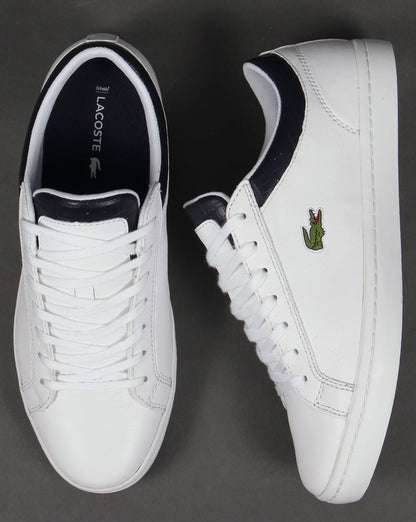 Lacoste Straightset Sneakers Weiß/Marineblau