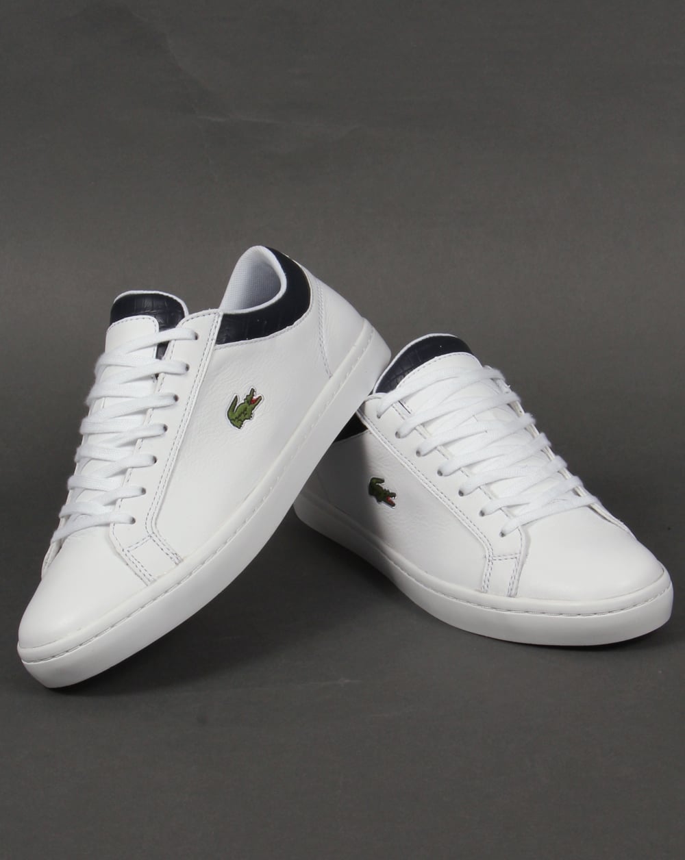 Lacoste Straightset Sneakers Weiß/Marineblau