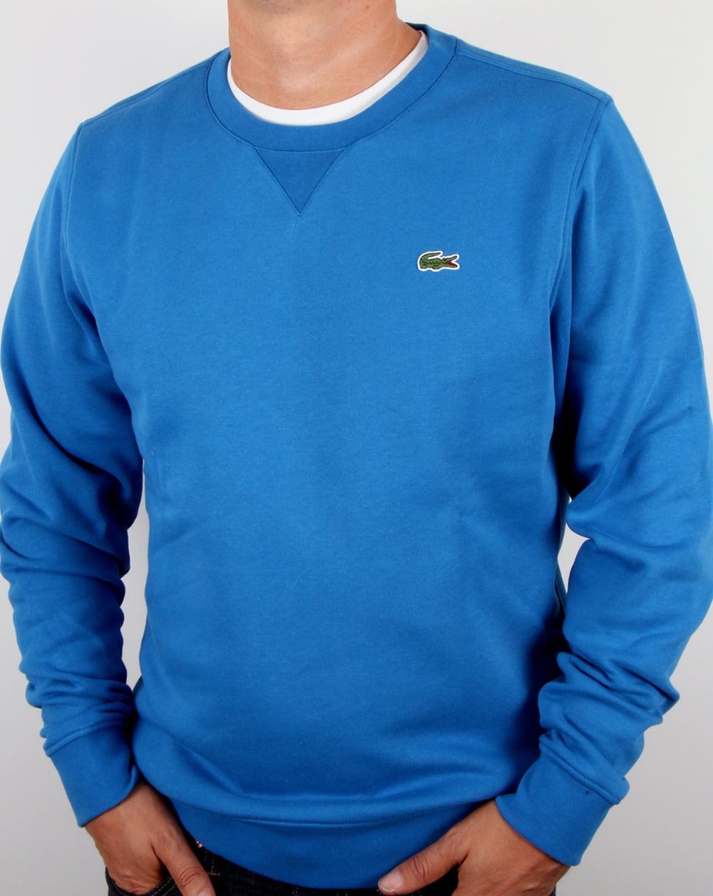 Lacoste – Sweatshirt mit Rundhalsausschnitt, Tintenblau