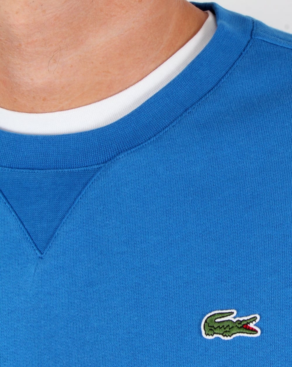 Lacoste – Sweatshirt mit Rundhalsausschnitt, Tintenblau