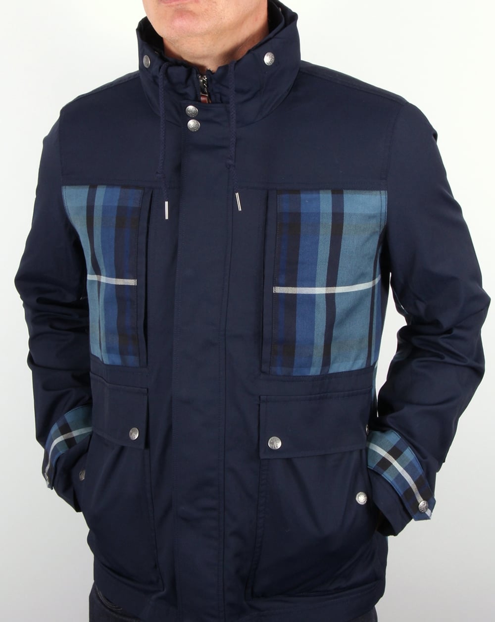 Pretty Green Blandford Jacke, Marineblau
