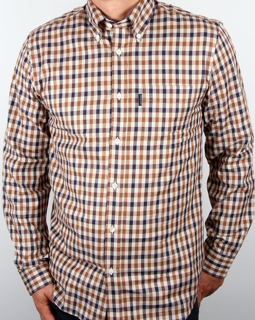 Aquascutum Emsworth Karohemd Vicuna