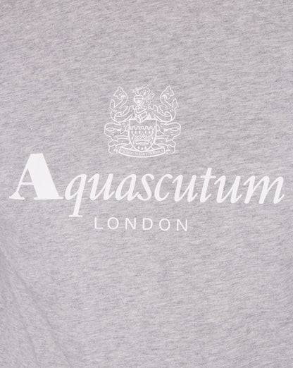 Aquascutum Langarm-T-Shirt Graumeliert
