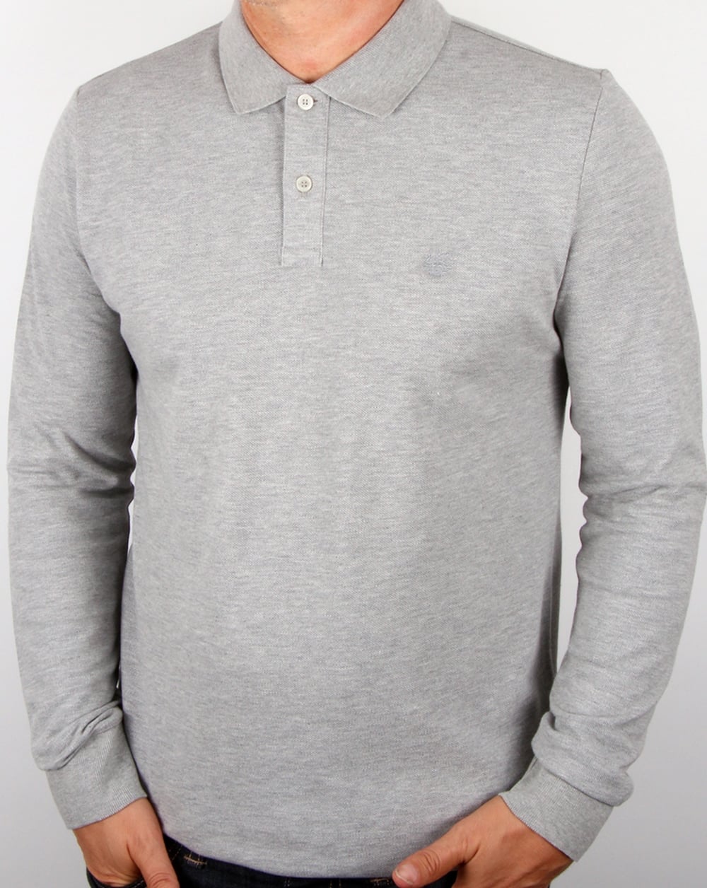 Aquascutum Hilton Langarm-Poloshirt Grau