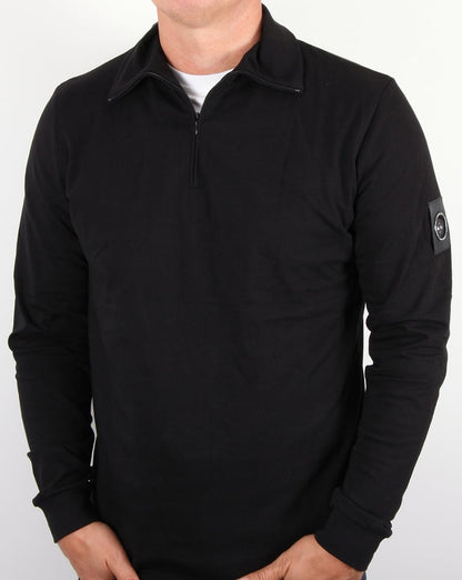 Marshall Artist Rollkragenpullover mit Reißverschluss, Schwarz