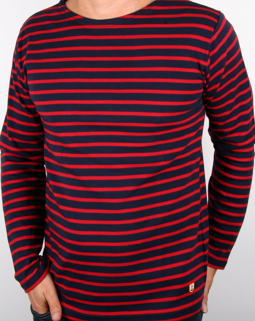 Armor-lux Classic Ls Breton T-Shirt Marineblau/Dunkelrot