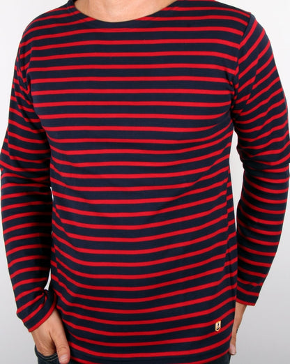 Armor-lux Classic Ls Breton T-Shirt Marineblau/Dunkelrot