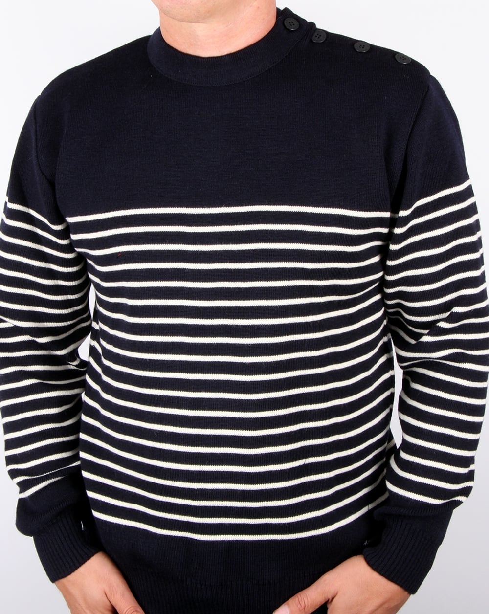 Armor-lux Dumet Gestreifter Matrosenpullover Reiches Marineblau/Natur
