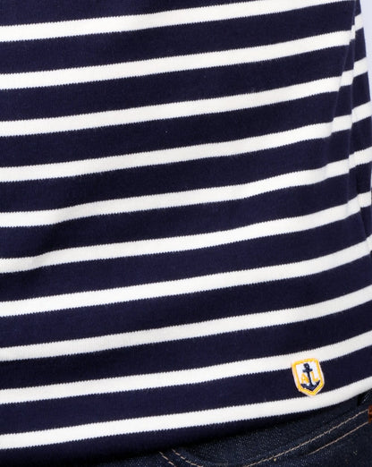 Armor-lux Mariniere L/s Gestreiftes T-Shirt Marineblau/Ecru