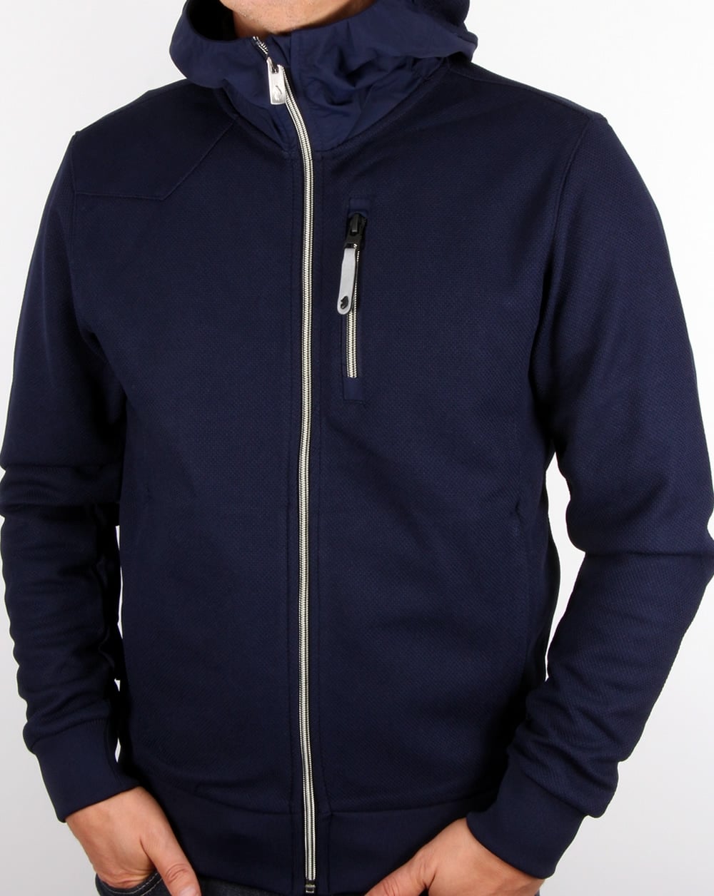 Luke Solid Ground Hoodie Navy