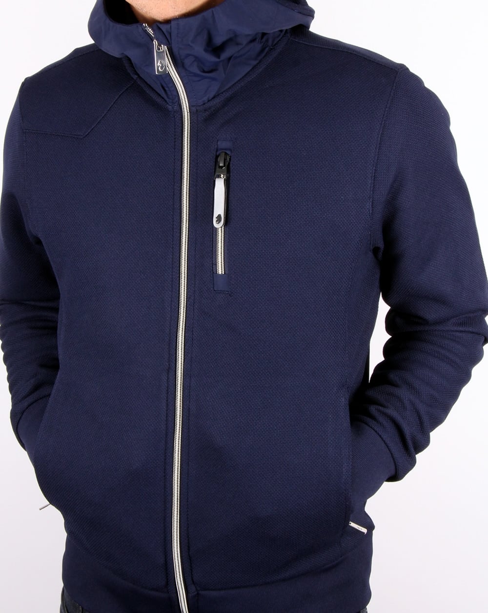 Luke Solid Ground Hoodie Marineblau