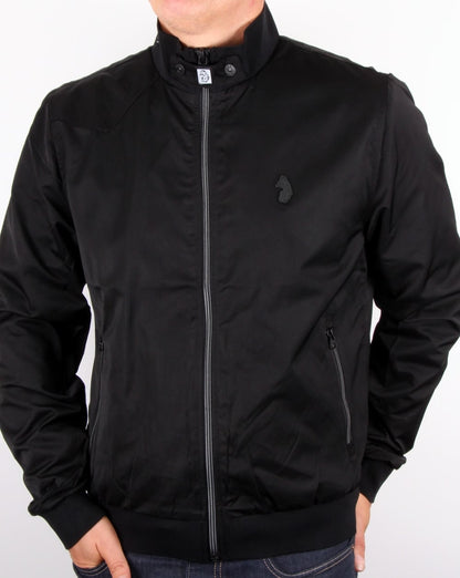 Luke Fluff Nut Bomberjacke mit Trichterkragen, Schwarz
