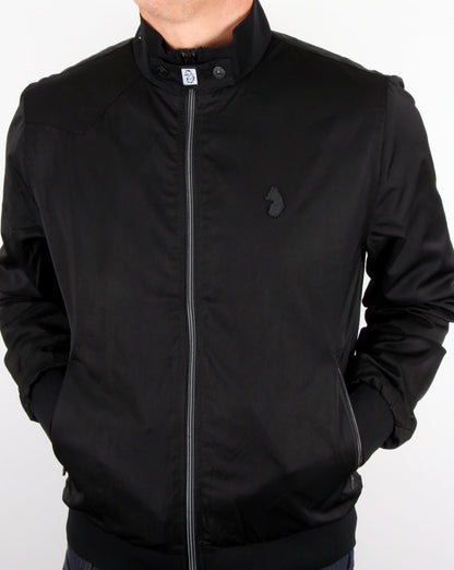 Luke Fluff Nut Bomberjacke mit Trichterkragen, Schwarz