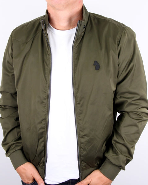 Luke Fluff Nut Funnel Neck Bomber Jacket Khaki