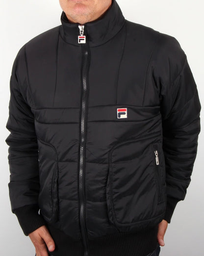 Fila Vintage Gallio Puffer Skijacke Schwarz