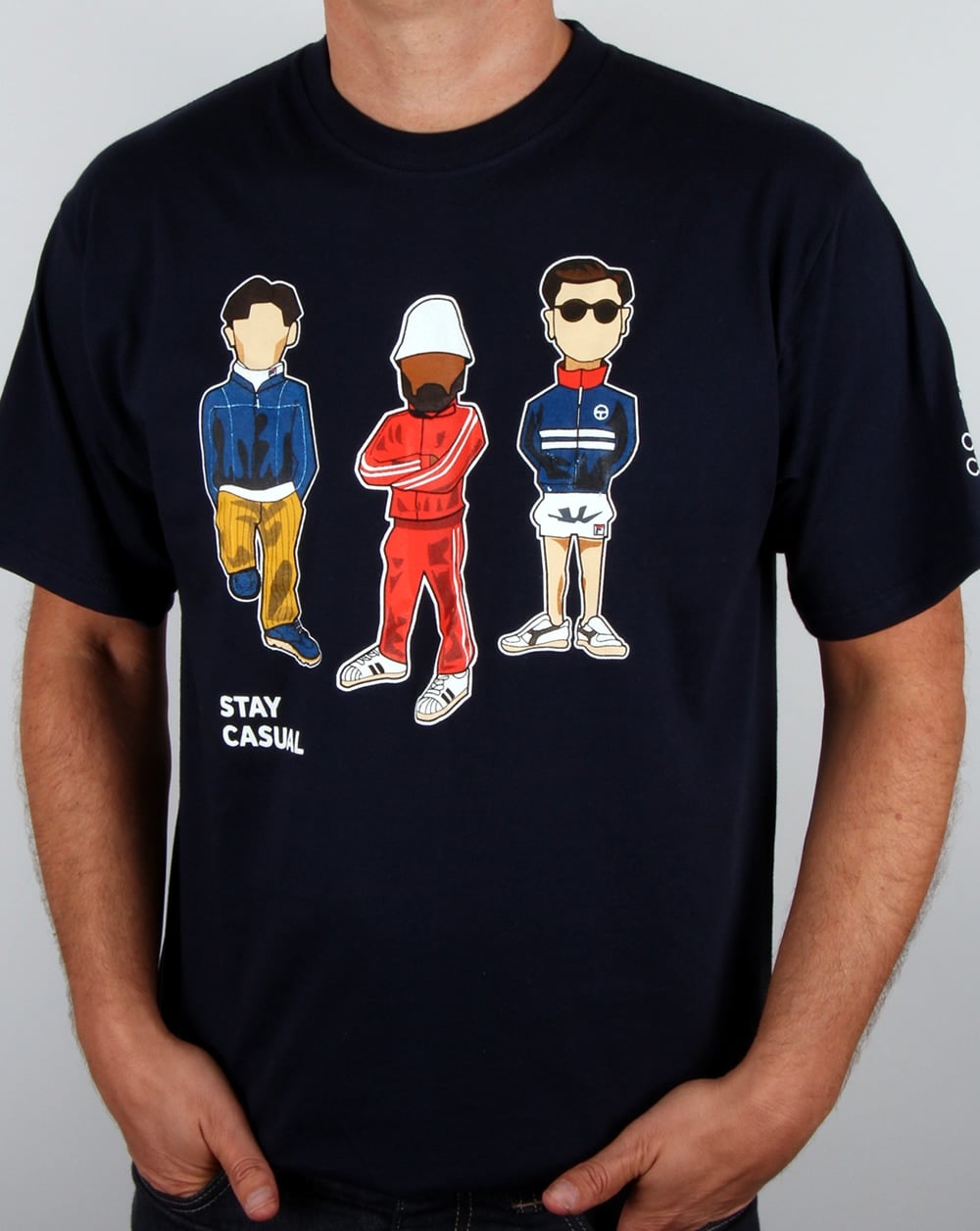 80er Casual Classics Minty Stay Casual T-Shirt Marineblau