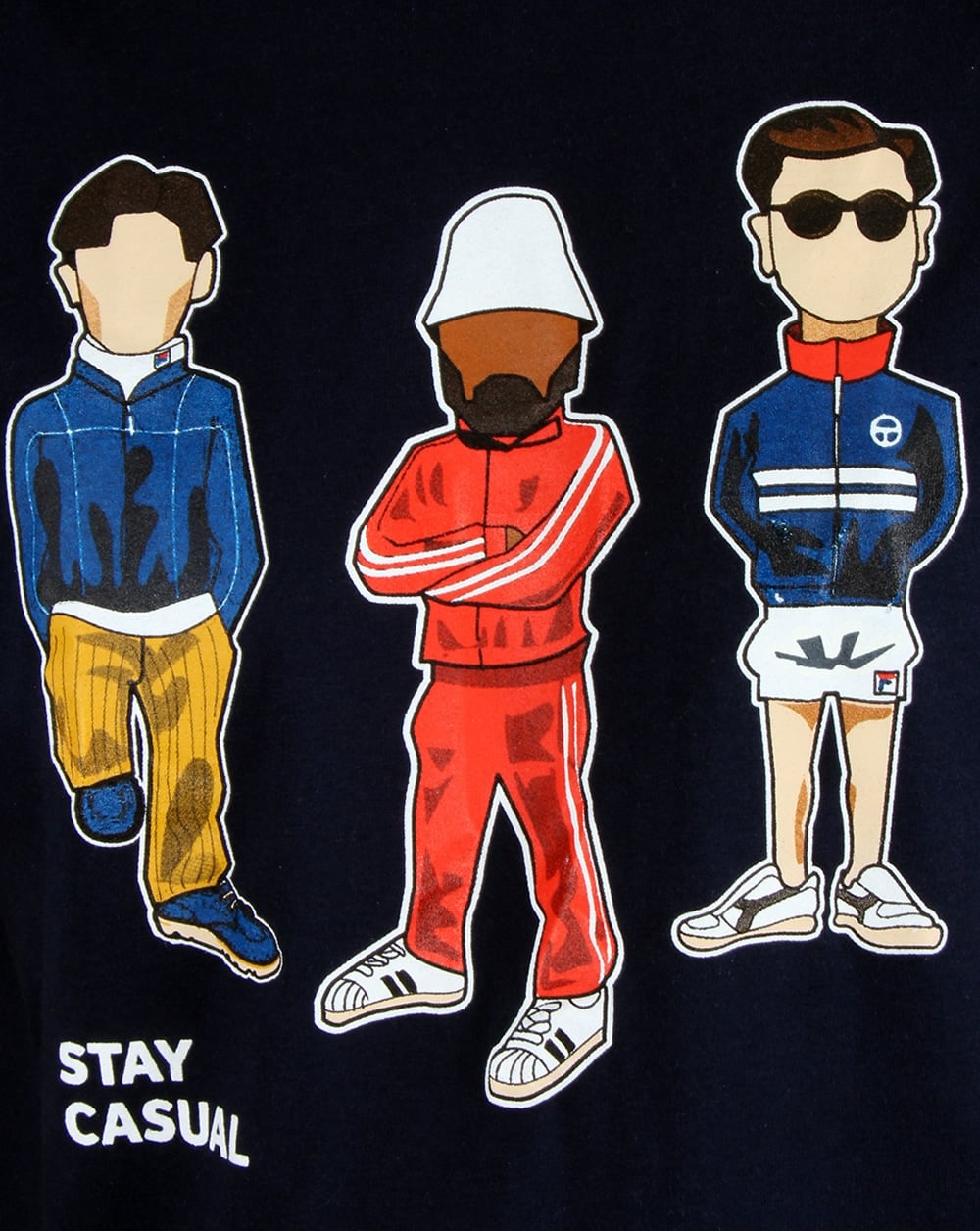 80er Casual Classics Minty Stay Casual T-Shirt Marineblau