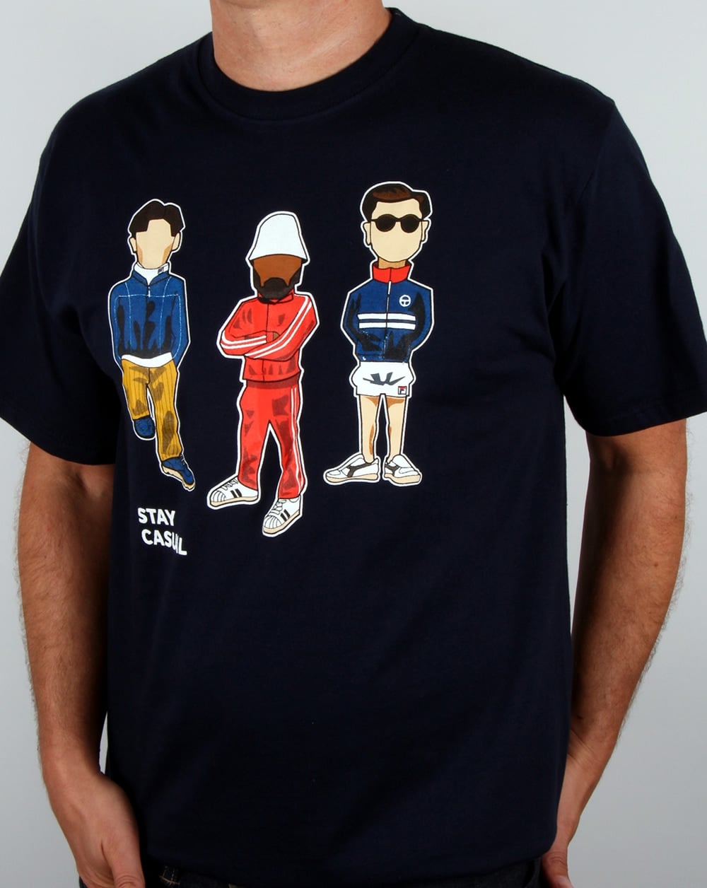 80er Casual Classics Minty Stay Casual T-Shirt Marineblau