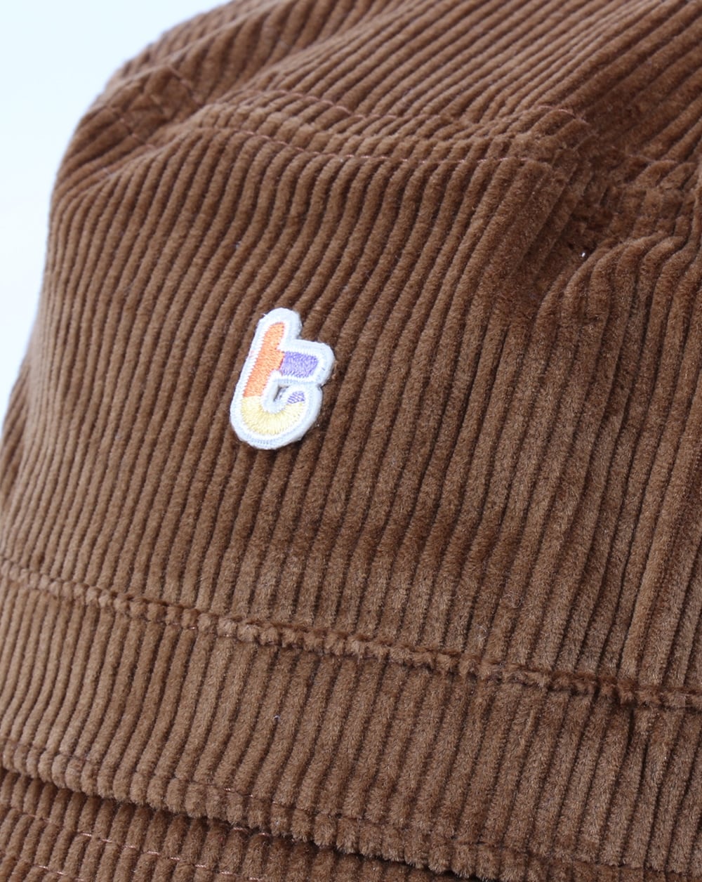 Tuktuk Cord Logo Bucket Hat Hellbraun