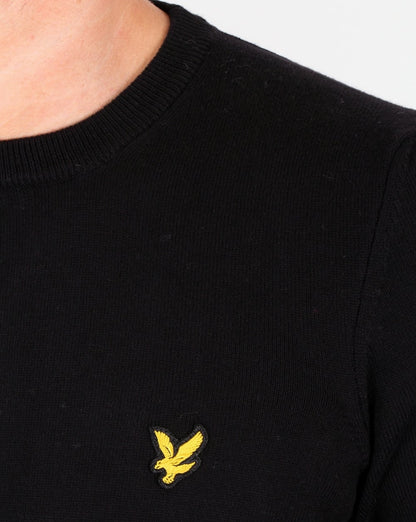 Lyle And Scott – Schwarzer Pullover mit Rundhalsausschnitt