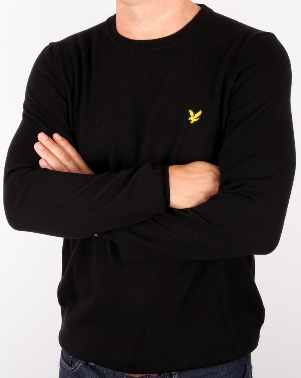 Lyle And Scott – Schwarzer Pullover mit Rundhalsausschnitt