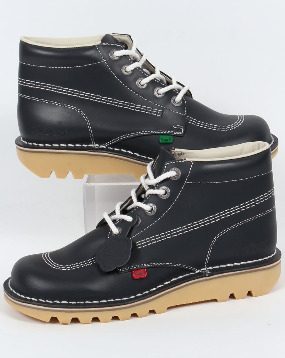Kickers – Kick Hi – Marineblaue Lederstiefel
